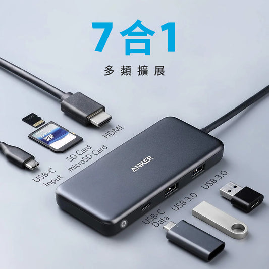 Anker 341 PowerExpand 7-in-1 USB-C 集線器