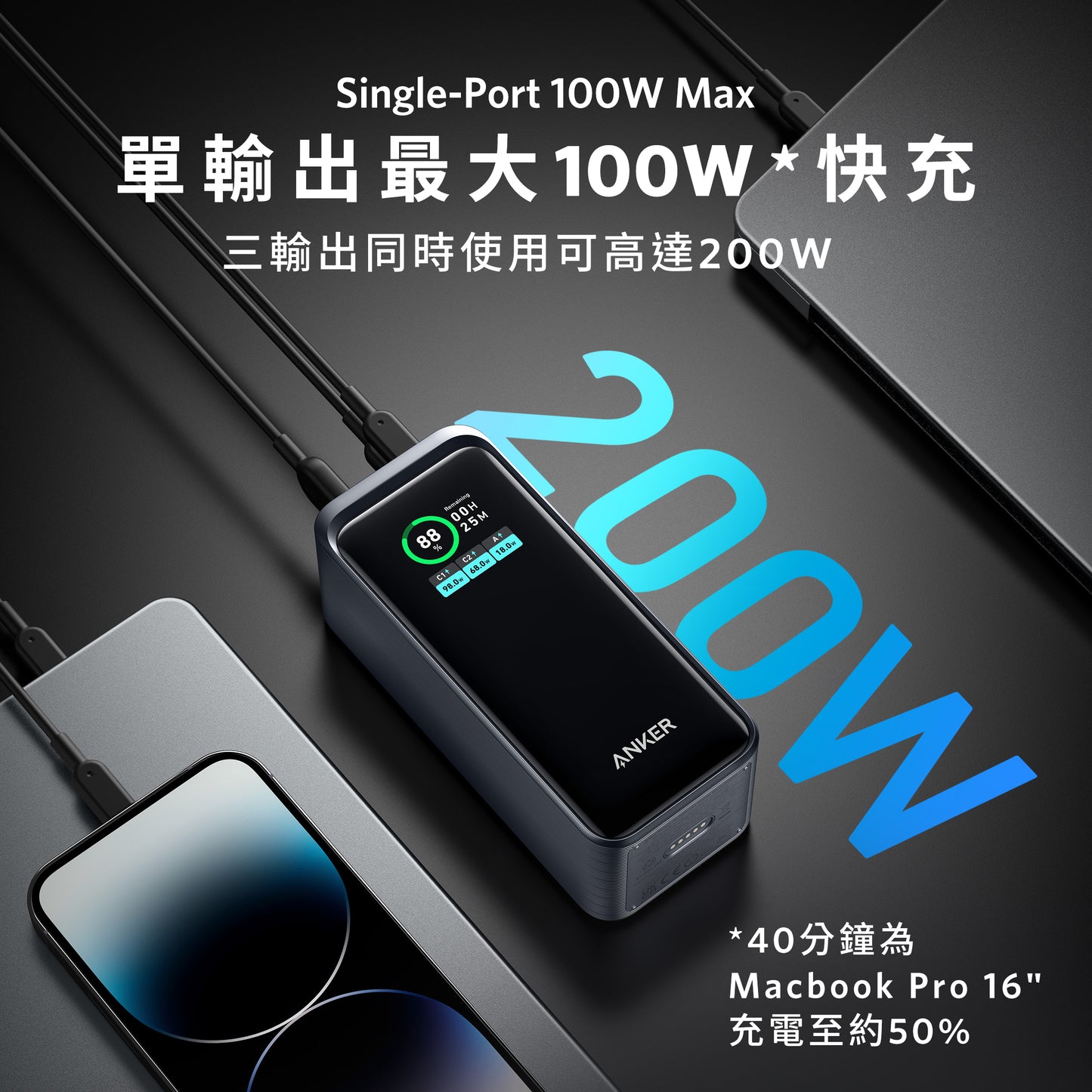 Anker Prime 20,000mAh Power Bank (200W)