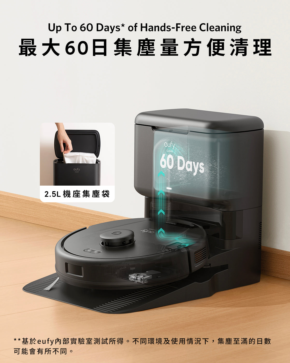 eufy L60 Hybrid Robot Vacuum with Self Empty Station