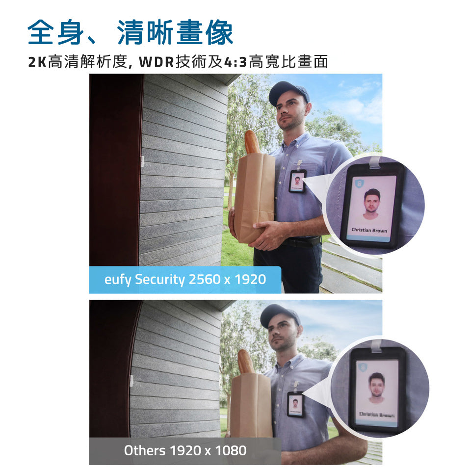 Eufy Video Doorbell 2K 無線視像門鈴