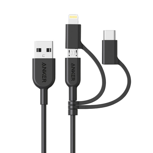 Anker PowerLine II 3-in-1 充電線 0.9米