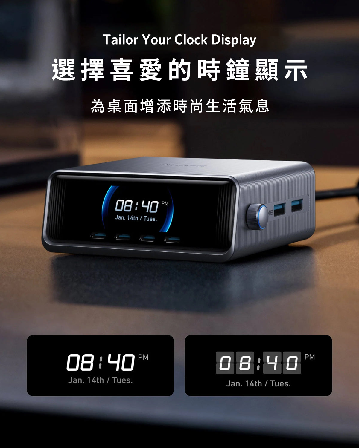 Anker Prime Charger (250W, 6 Ports, GaNPrime) 140W PD 6輸出智能桌上充電器