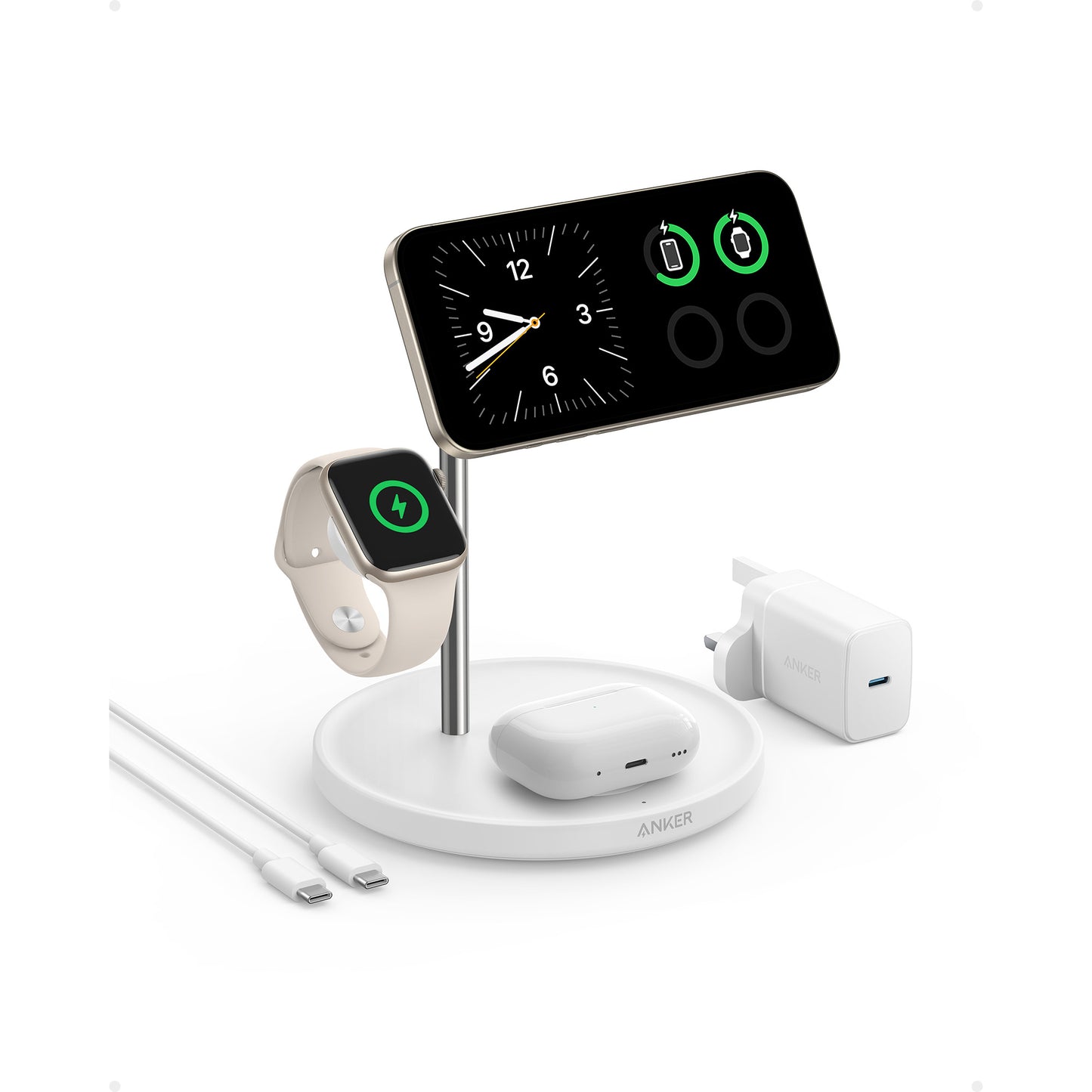 Anker MagGo Wireless Charging Station (3-in-1 Stand) Qi2 三合一無線充電器